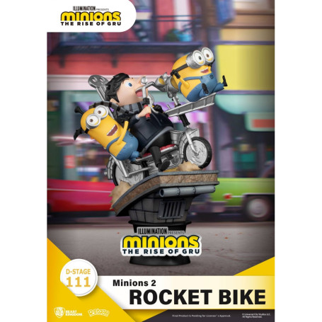 Beast Kingdom Die Minions 2 Diorama Rocket Bike - D-Stage Story Book Series
