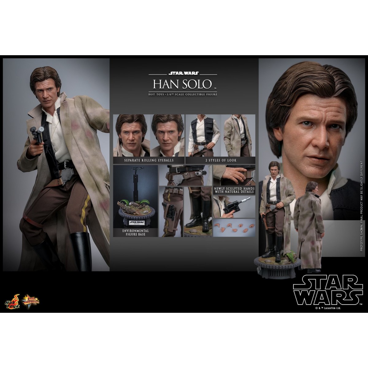 Hot Toys Star Wars Return of the Jedi - Movie Masterpiece 1/6 Han Solo
