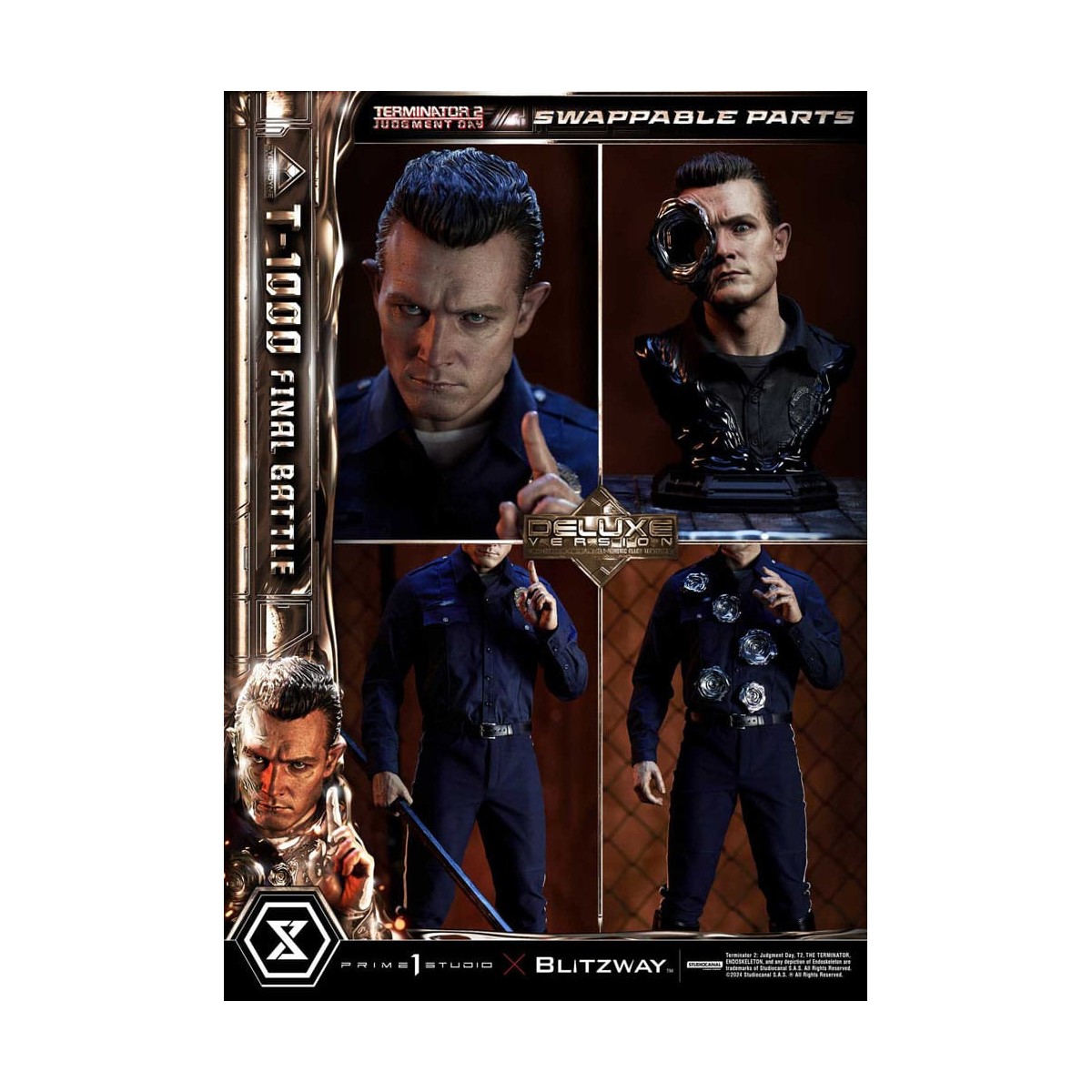Prime 1 - Terminator 2 Judgment Day T-1000 Final Battle Deluxe Bonus Version - Museum Masterline Series 1/3