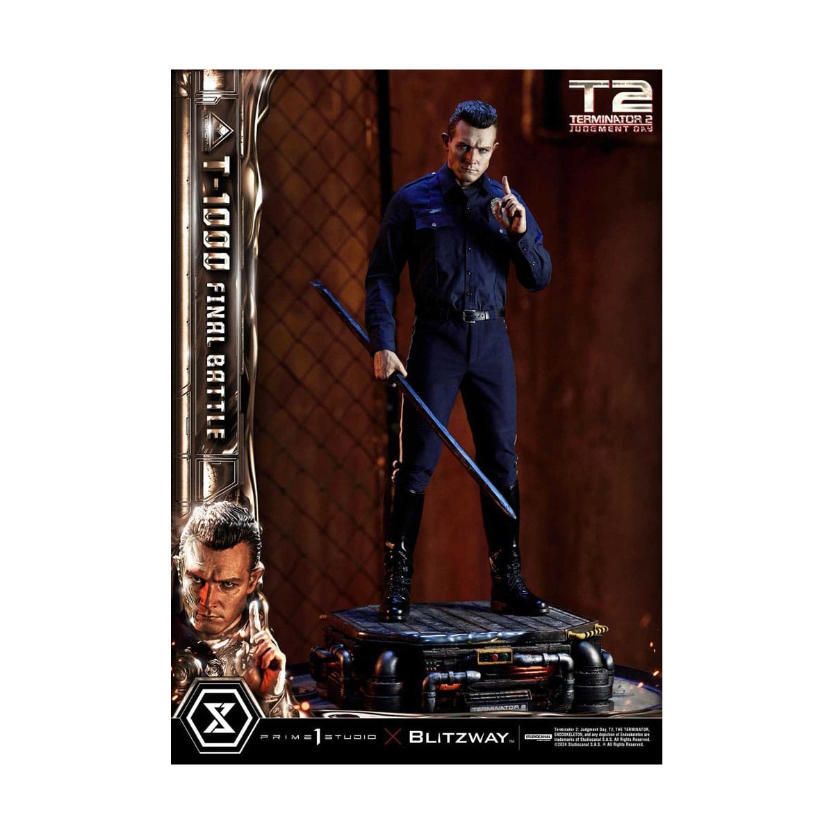 Prime 1 - Terminator 2 Judgment Day T-1000 Final Battle Deluxe Bonus Version - Museum Masterline Series 1/3