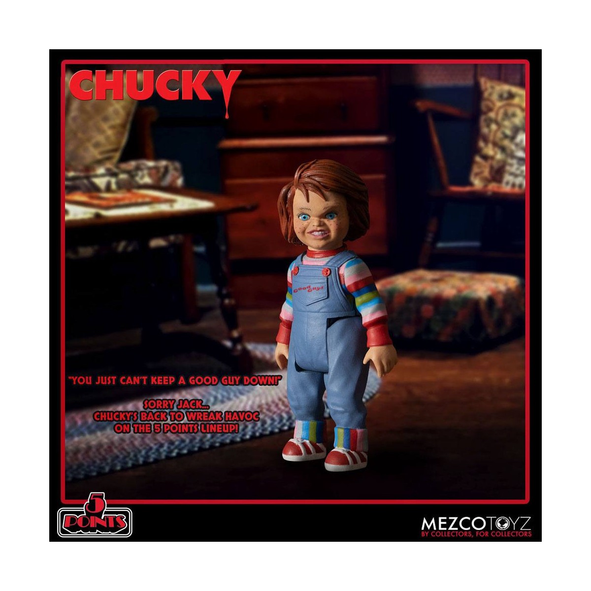 Mezco 5 Points - Chucky Deluxe Figurenset - Child's Play