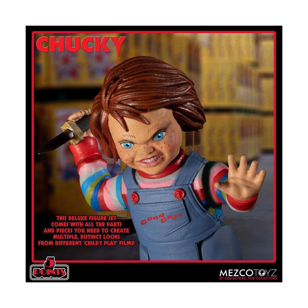 Mezco 5 Points - Chucky Deluxe Figurenset - Child's Play