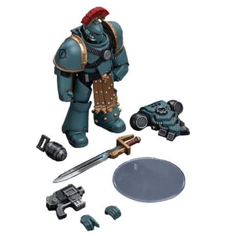 JoyToy Space Marines - Sons of Horus - MKIV Tactical Squad Sergeant with Power Fist 1/18 - Warhammer 40K