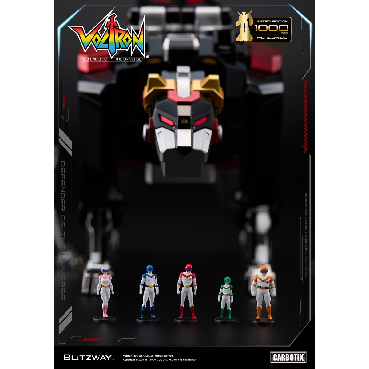 Blitzway - BLACK VOLTRON - Voltron: Defender of the Universe Actionfigur Carbotix