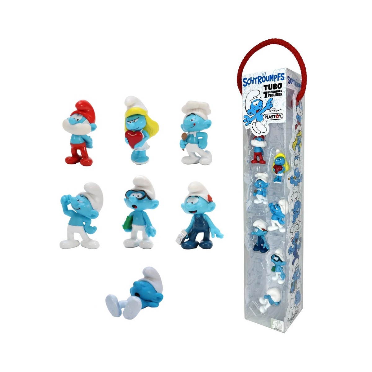 Plastoy - TUBO SCHTROUMPFS - 7 Figuren