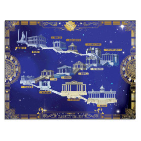 Cartoon Kingdom - Saint Seiya Golden Poster Sanctuary 40X30cm - Die Ritter des Zodiakus