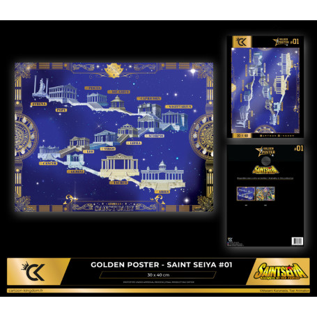 Cartoon Kingdom - Saint Seiya Golden Poster Sanctuary 40X30cm - Die Ritter des Zodiakus