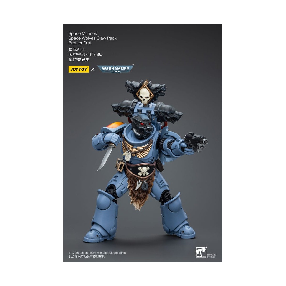 JoyToy Space Marines - Space Wolves - Claw Pack Brother Olaf 1/18 - Warhammer 40K