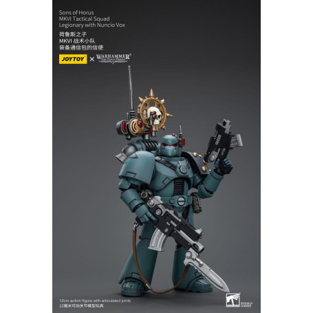 JoyToy Space Marines - Sons of Horus - MKIV Tactical Squad Legionary with Legionary with Nuncio Vox 1/18 - Warhammer 40K