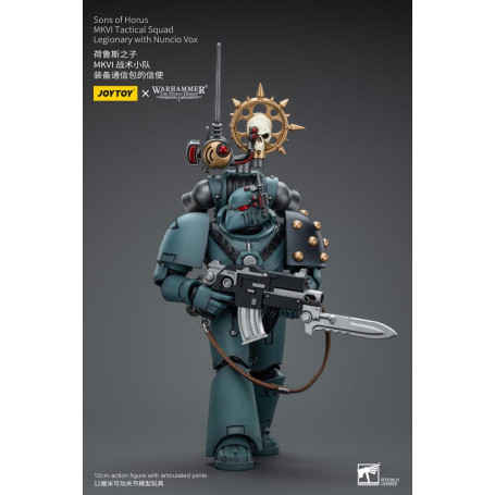JoyToy Space Marines - Sons of Horus - MKIV Tactical Squad Legionary with Legionary with Nuncio Vox 1/18 - Warhammer 40K