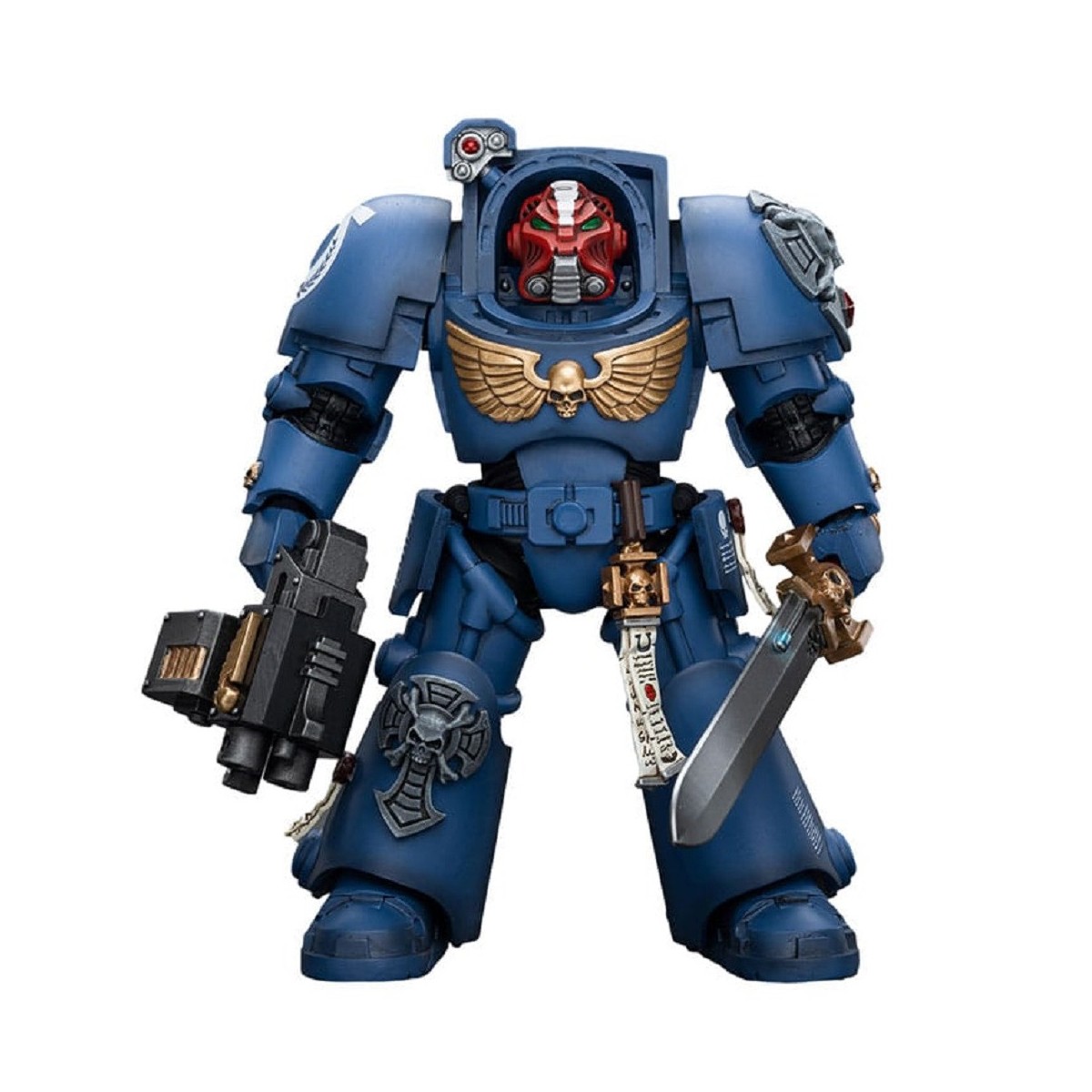 JoyToy - Ultramarines - Terminator Squad Sergeant mit Power Sword und Teleport Homer 1/18 - WH40K