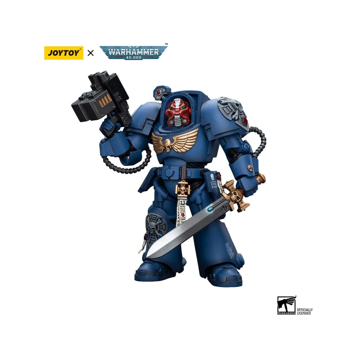 JoyToy - Ultramarines - Terminator Squad Sergeant mit Power Sword und Teleport Homer 1/18 - WH40K
