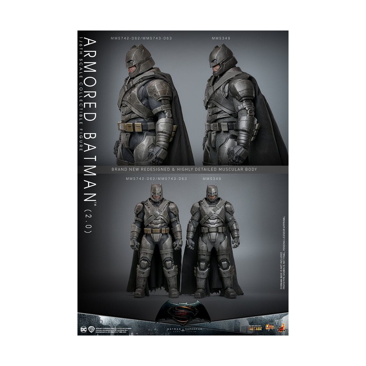 Hot Toys - DC Comics - Armored Batman 2.0 - Batman v Superman - MMS 1/6