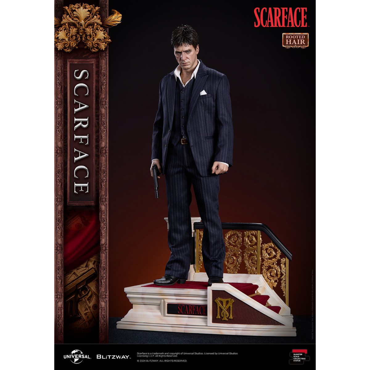 Blitzway Superb Scale Statue - Tony Montana Rooted Hair 1/4 - Scarface