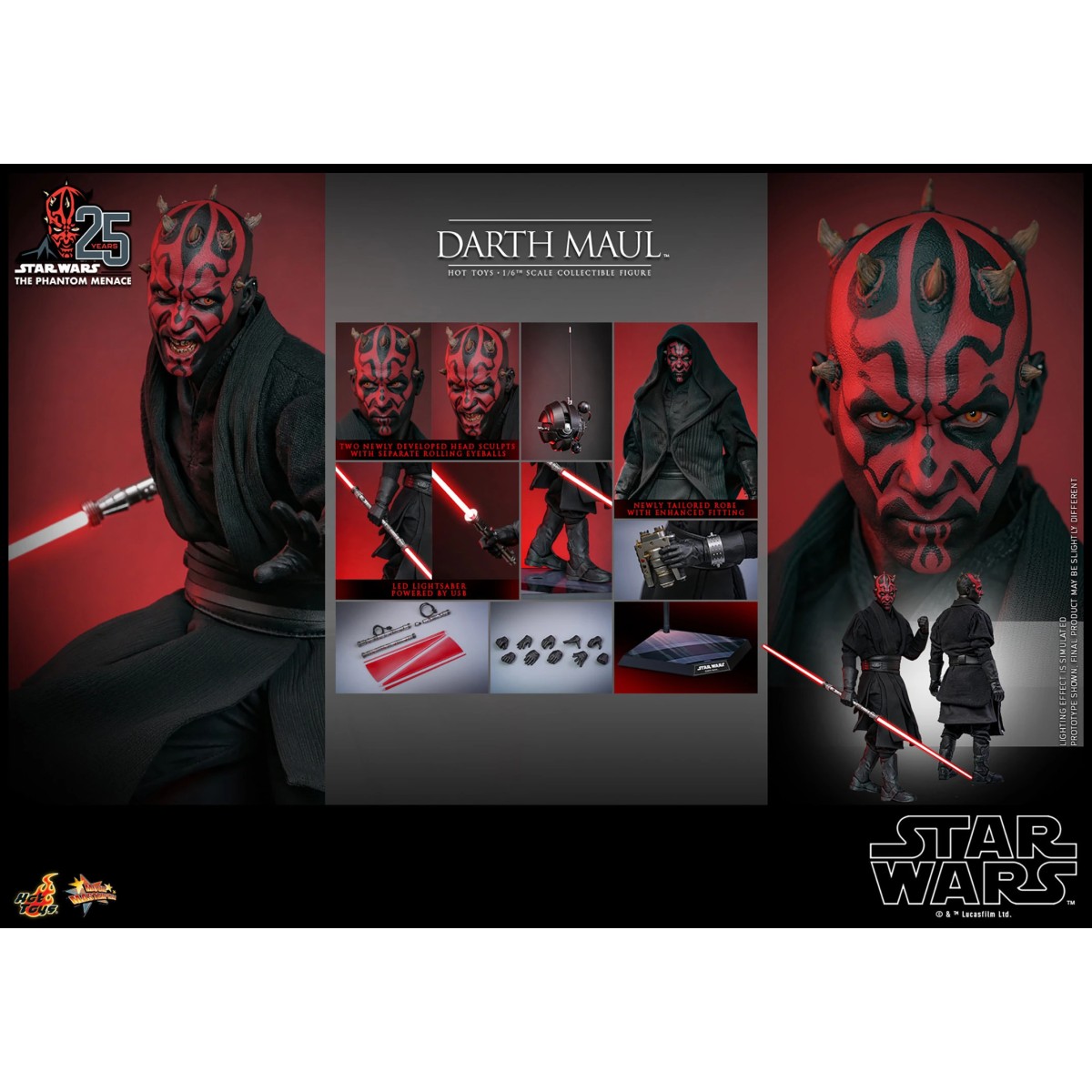 Hot Toys Star Wars The Phantom Menace - Darth Maul 2.0 Sammleredition MMS 1/6