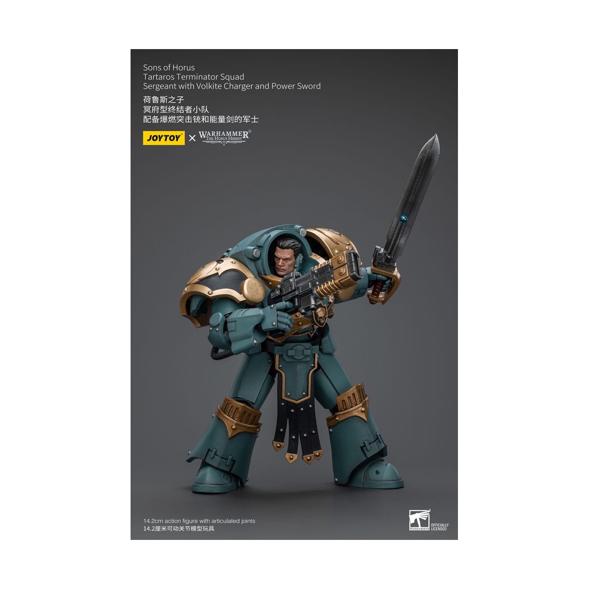 JoyToy - Sons of Horus - Tartaros Terminator Squad Sergeant With Volkite Charger And Power Sword 1/18