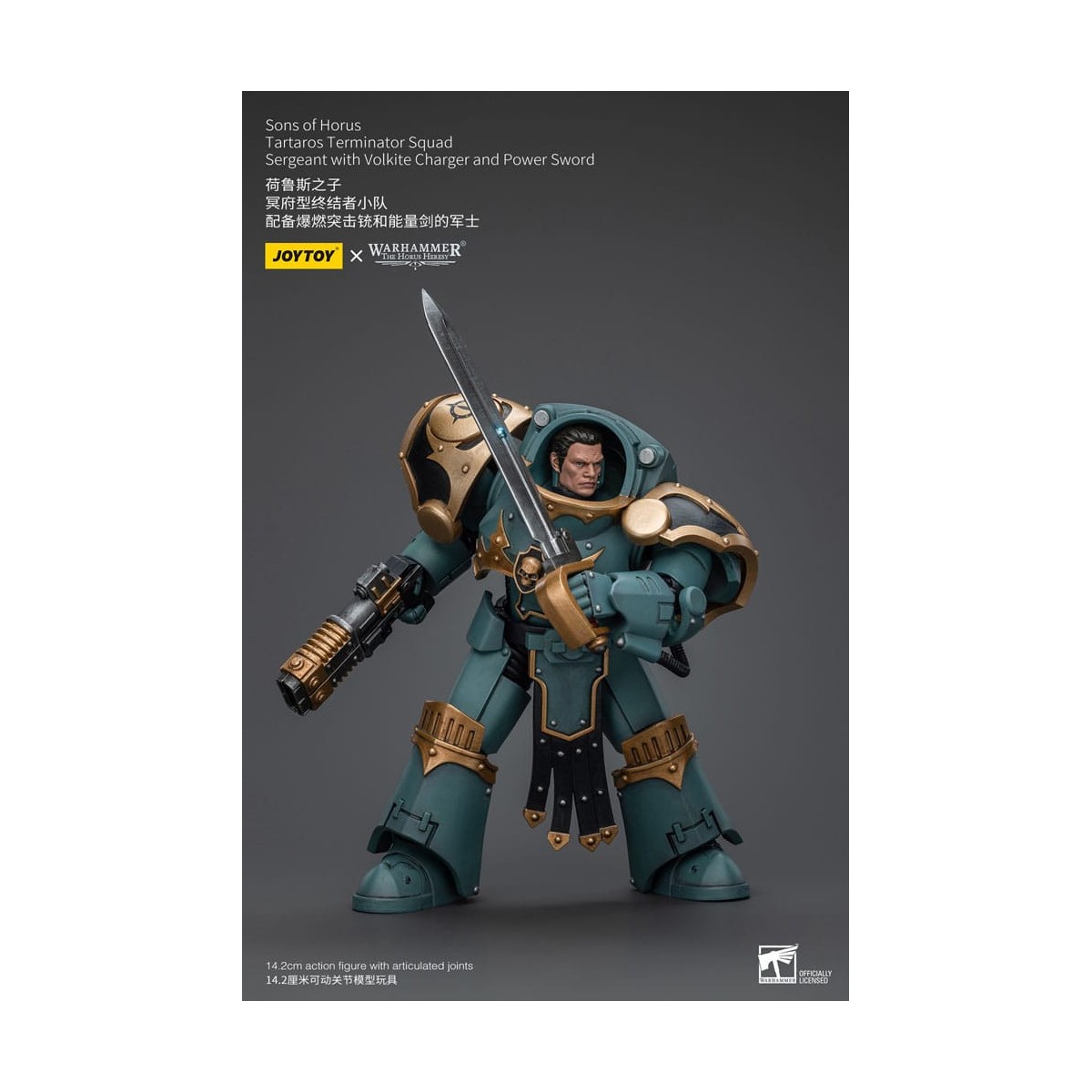JoyToy - Sons of Horus - Tartaros Terminator Squad Sergeant With Volkite Charger And Power Sword 1/18