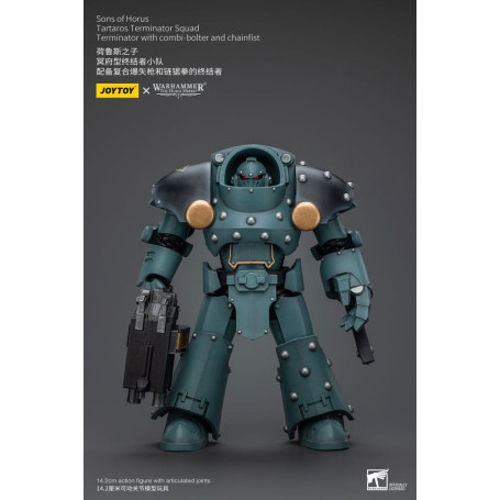 JoyToy - Sons of Horus - Tartaros Terminator Squad Terminator With Combi-Bolter And Chainfist 1/18 - WH40K