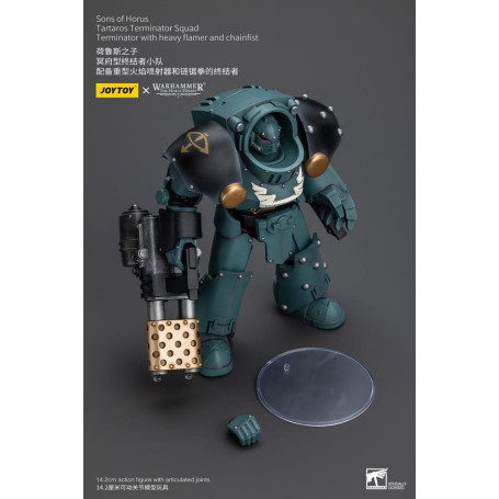 JoyToy - Sons of Horus - Tartaros Terminator Squad Terminator With Heavy Flamer And Chainfist 1/18 - WH40K