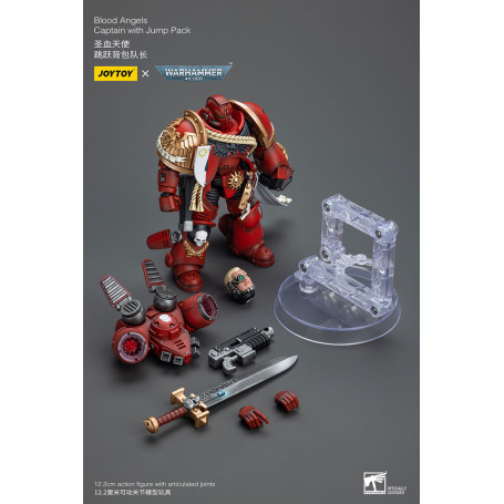 JoyToy Space Marines - Blood Angels Captain With Jump Pack - 1/18 - Warhammer 40K
