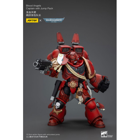 JoyToy Space Marines - Blood Angels Captain With Jump Pack - 1/18 - Warhammer 40K