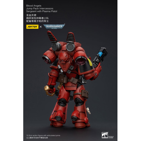 JoyToy Space Marines - Blood Angels Jump Pack Intercessors Sergeant With Plasma Pistol - 1/18 - Warhammer 40K