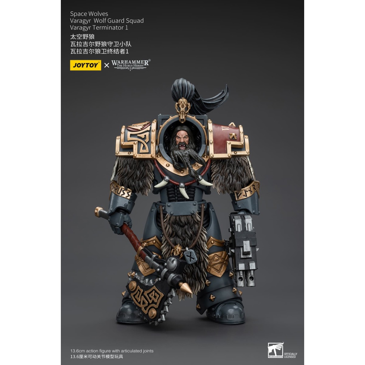 JoyToy Space Marines - Space Wolves - Varagyr Wolf Guard Squad - Varagyr Terminator 1 1/18 - Warhammer 40K