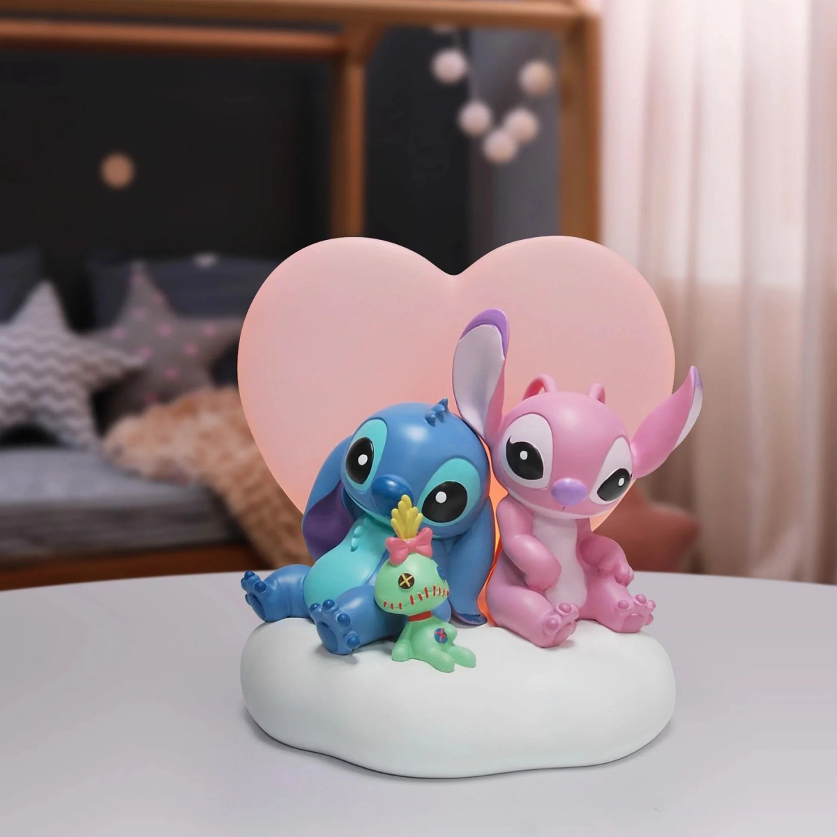 Grand Jester Studios Lilo und Stitch - Leuchtfigur Stitch & Angel Herz