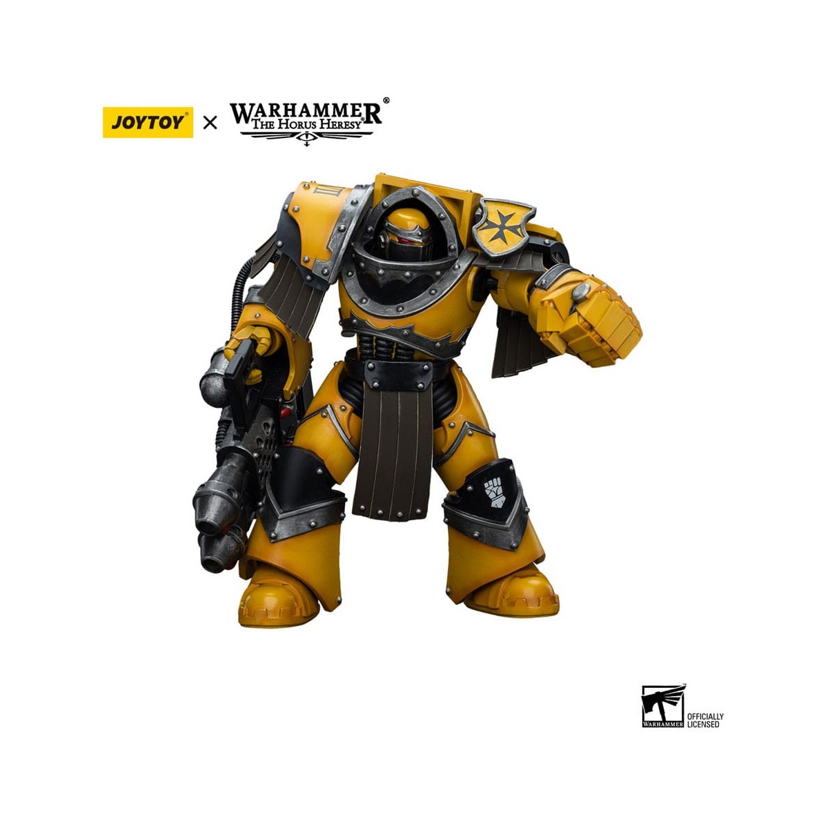 JoyToy Imperial Fists - Legion Cataphractii Terminator Squad - Legion Cataphractii with Heavy Flamer 1/18