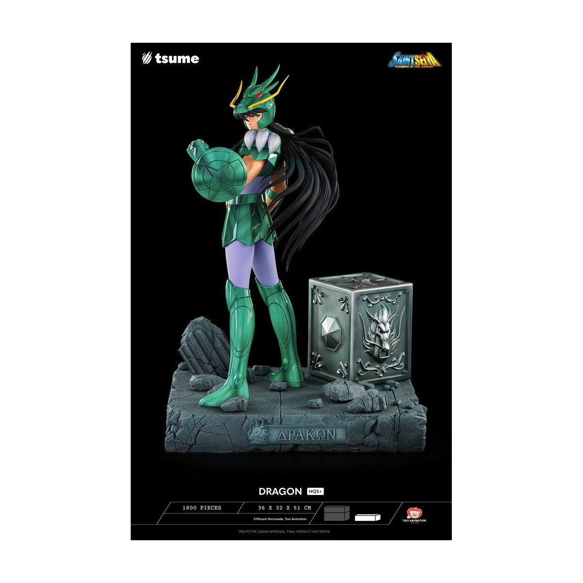Tsume Statue HQS+ Saint Seiya - Shiryu of the Dragon V.1 1/4