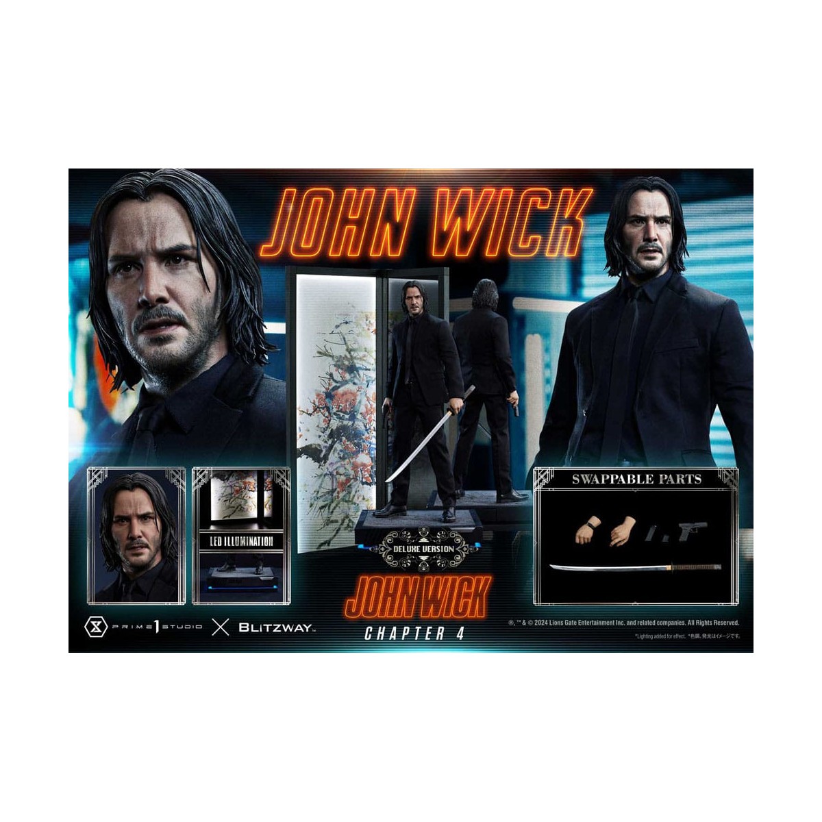 Prime 1 Studio - John Wick Chapter 4 Ultimate Premium Masterline Series 1/4 John Wick Deluxe Version
