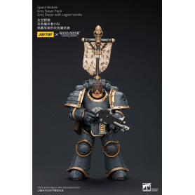 JoyToy Space Marines - Space Wolves - Grey Slayer Pack - Grey Slayer With Legion Vexilla 1/18