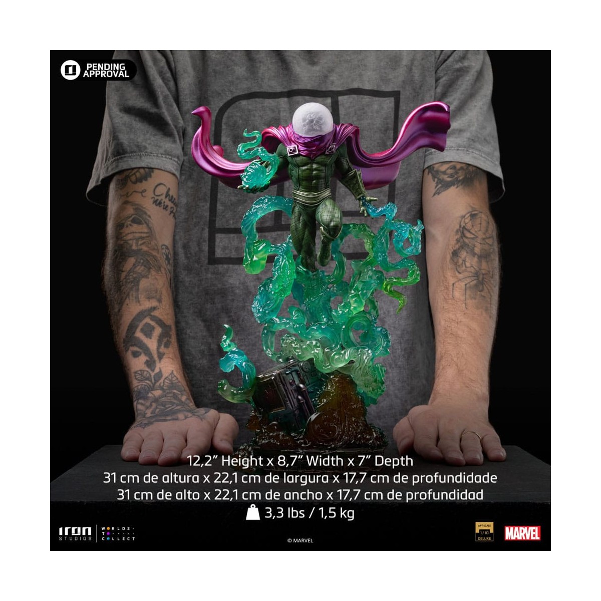 Iron Studios Marvel Comics - Spider-Man Vs Villains Mysterio Deluxe Art Scale