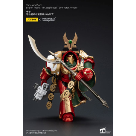 JoyToy Space Marines - Thousand sons Legion Praetor in Cataphractii Terminator Armour - 1/18 - The Horus Heresy