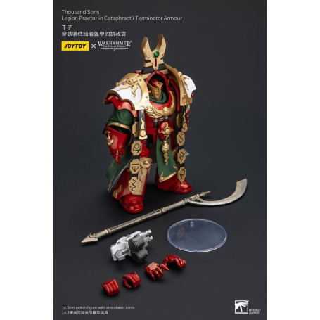 JoyToy Space Marines - Thousand sons Legion Praetor in Cataphractii Terminator Armour - 1/18 - The Horus Heresy