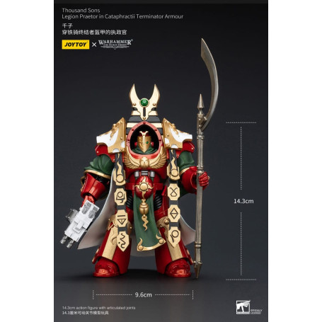 JoyToy Space Marines - Thousand sons Legion Praetor in Cataphractii Terminator Armour - 1/18 - The Horus Heresy