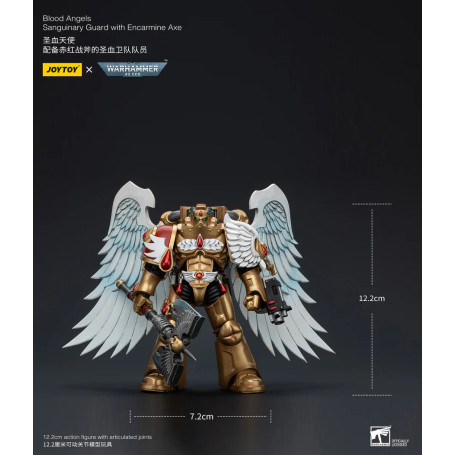JoyToy Space Marines - Blood Angels Sanguinary Guard - Sanguinary Guard with Axe 1/18 - Warhammer 40K