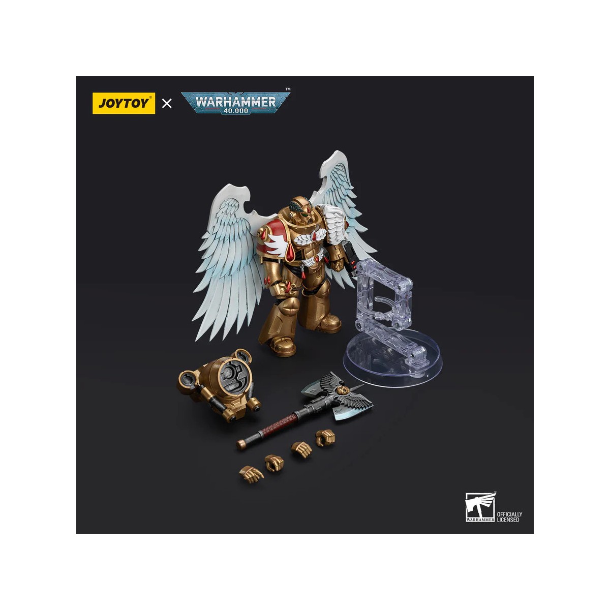 JoyToy Space Marines - Blood Angels Sanguinary Guard - Sanguinary Guard with Axe 1/18 - Warhammer 40K