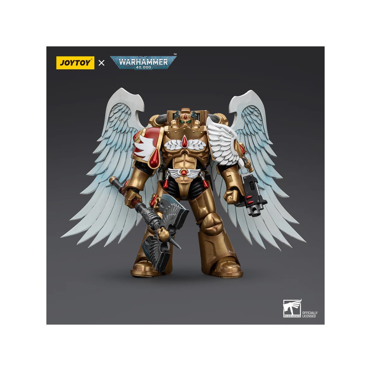 JoyToy Space Marines - Blood Angels Sanguinary Guard - Sanguinary Guard with Axe 1/18 - Warhammer 40K