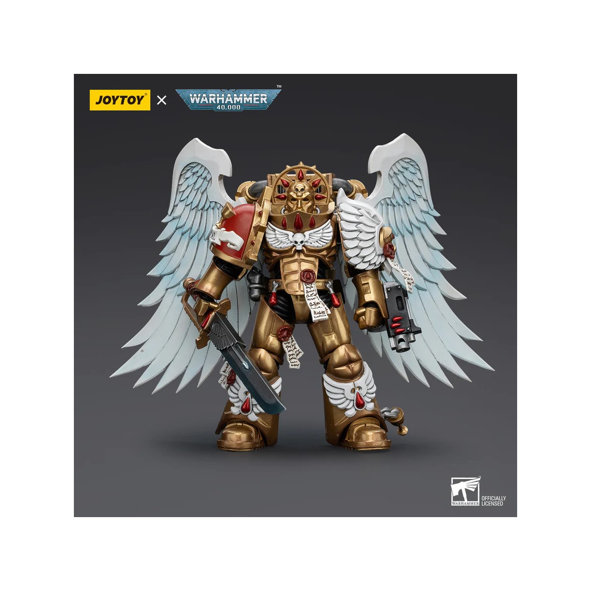JoyToy Space Marines - Blood Angels Sanguinary Guard - Blood Angels Sanguinary Guard with Power Sword 1/18