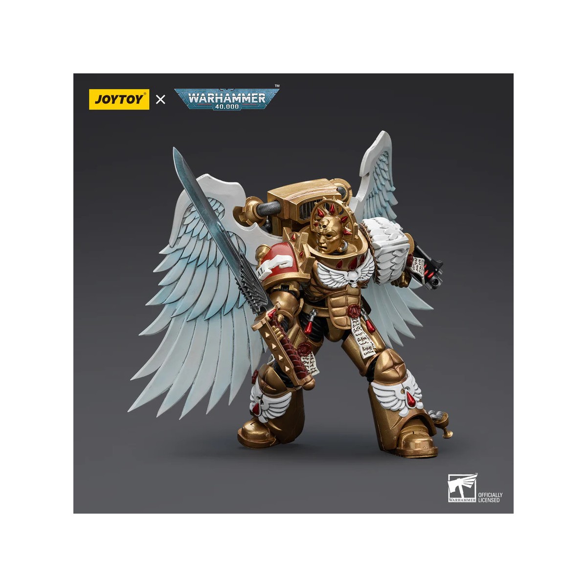 JoyToy Space Marines - Blood Angels Sanguinary Guard - Blood Angels Sanguinary Guard with Power Sword 1/18