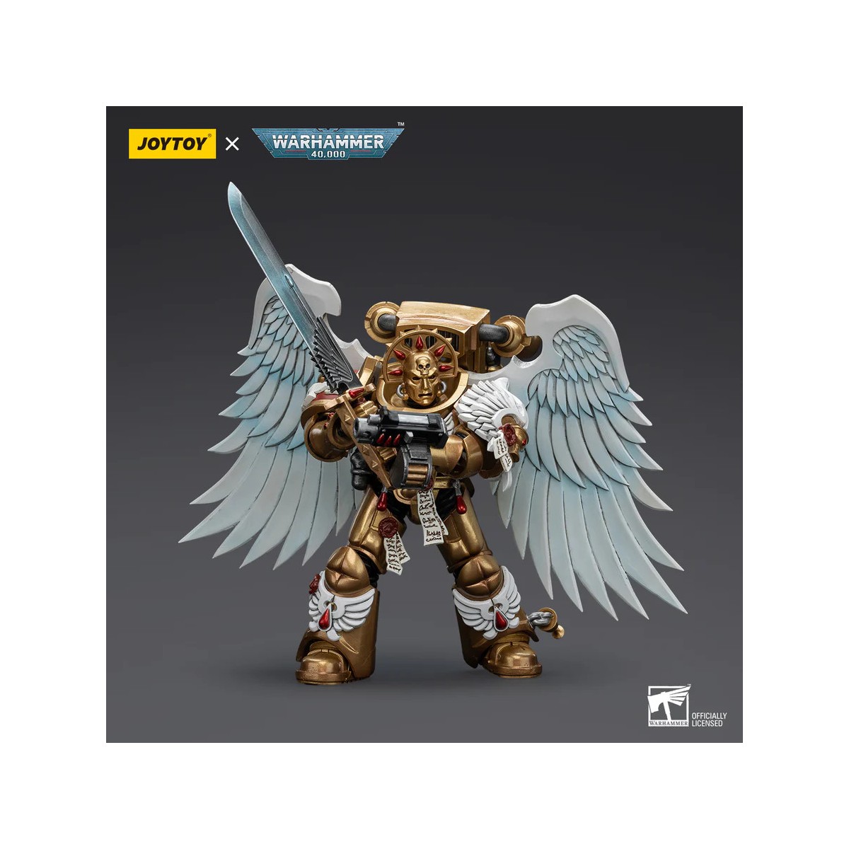 JoyToy Space Marines - Blood Angels Sanguinary Guard - Blood Angels Sanguinary Guard with Power Sword 1/18