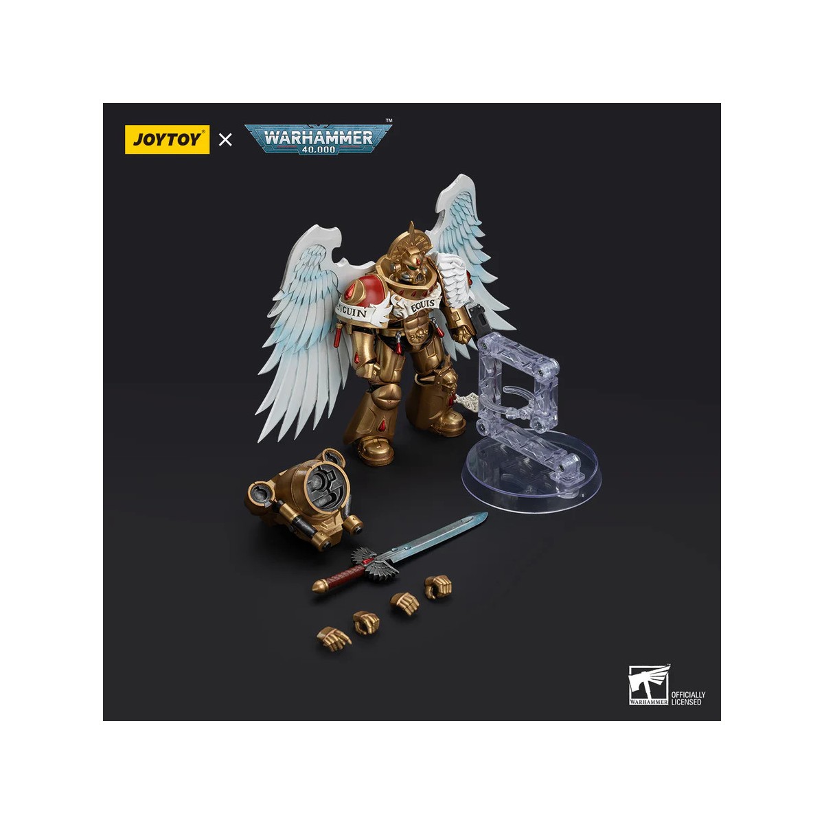 JoyToy Space Marines - Blood Angels Sanguinary Guard - Blood Angels Sanguinary Guard with Power Sword 1/18