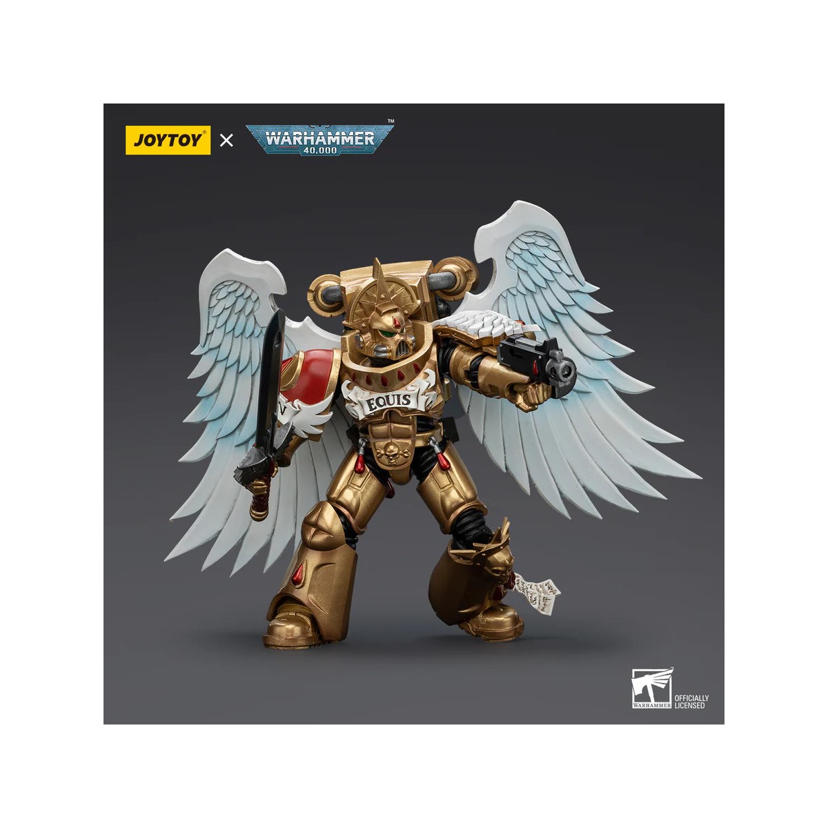 JoyToy Space Marines - Blood Angels Sanguinary Guard - Blood Angels Sanguinary Guard with Power Sword 1/18