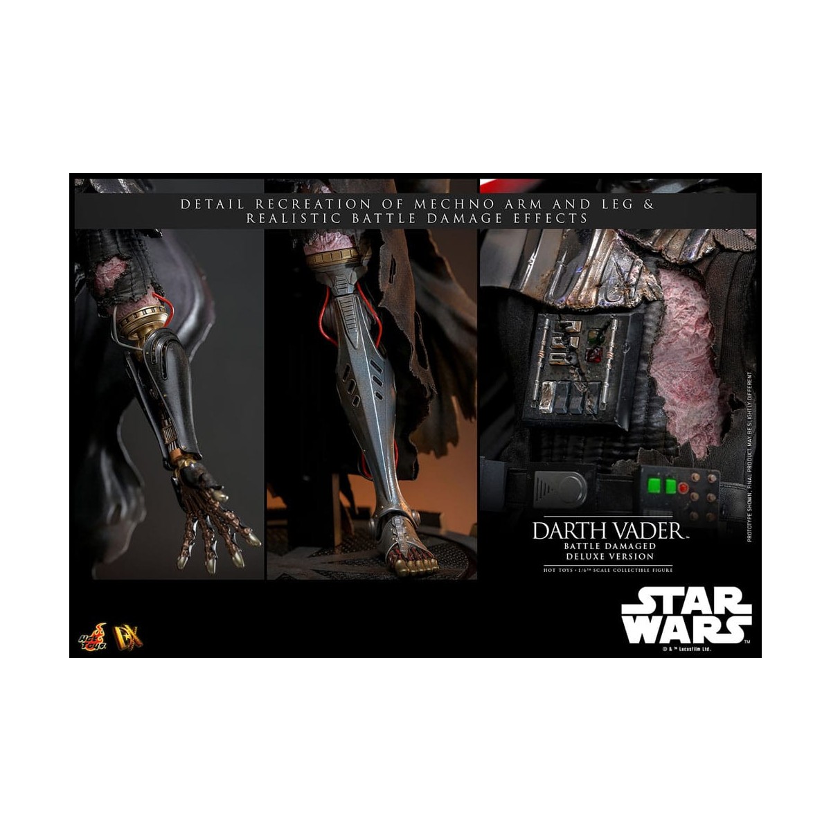 Hot toys Star Wars: Darth Vader Battle Damaged Deluxe Version MMS 1/6