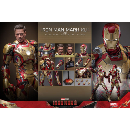 Hot Toys - Iron Man 3 - Mark XLII 2.0 die cast MMS 1/6 - Mark 42