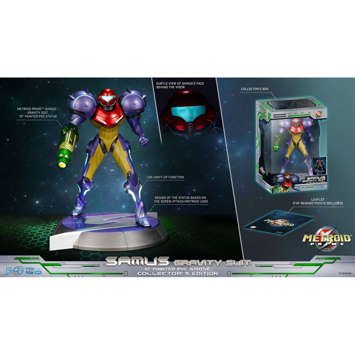First 4 Figures - Metroid - SAMUS GRAVITY SUIT Collector's Edition PVC Statue