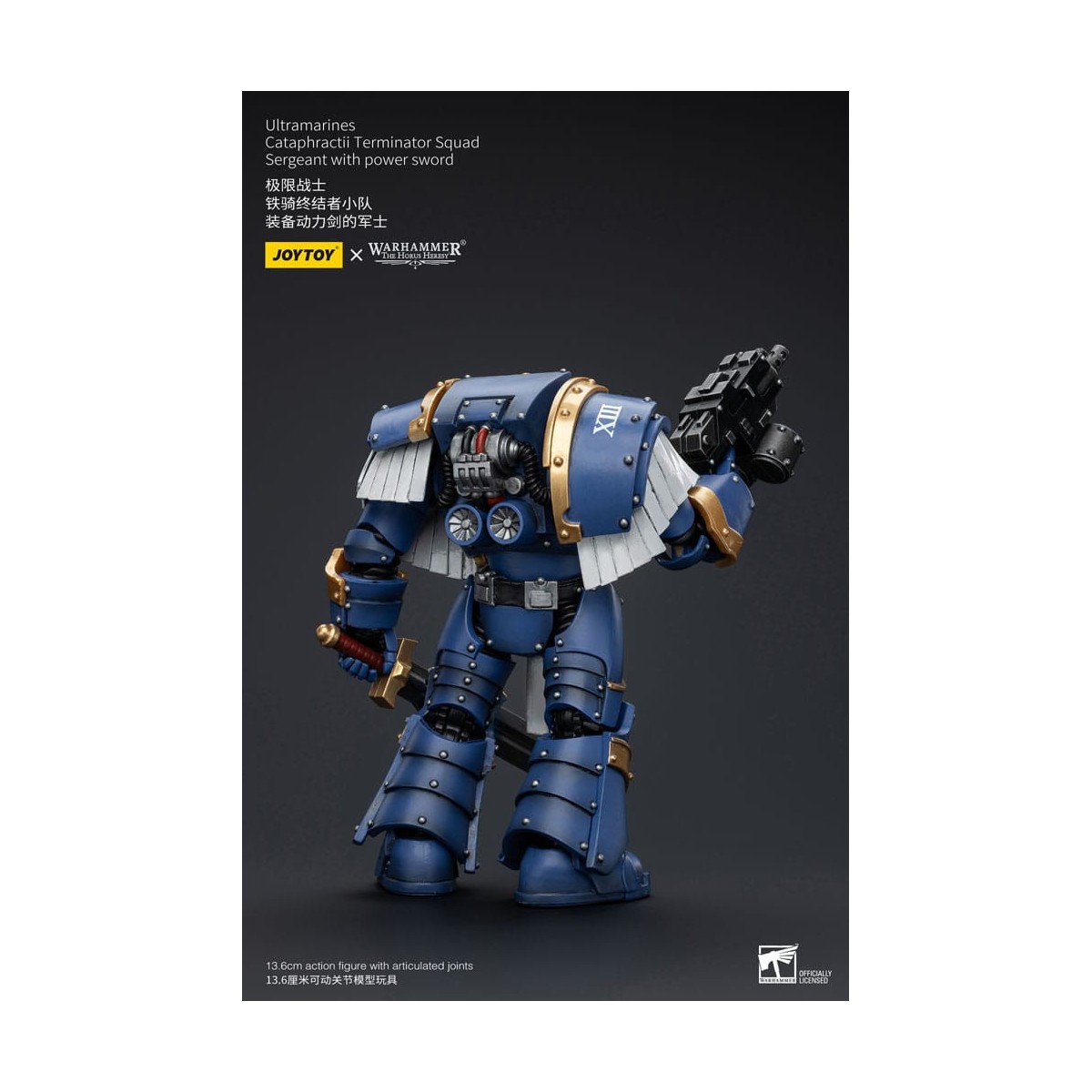 JoyToy - Space Marines - Ultramarines - Cataphractii Terminator Squad - Sergeant with Power Sword 1/18