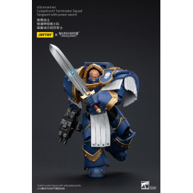 JoyToy - Space Marines - Ultramarines - Cataphractii Terminator Squad - Sergeant with Power Sword 1/18