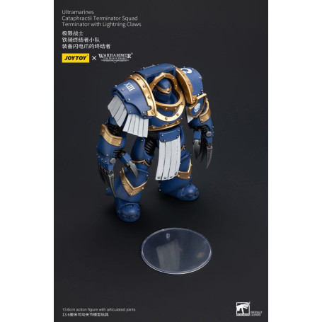 JoyToy - Space Marines - Ultramarines - Cataphractii Terminator Squad - Terminator with Lightning Claws 1/18